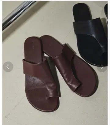 투데이풀 통 레더 샌들 새상품급 버건디