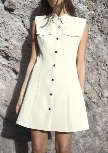 미사용 새상품 ZARA 크레이프 미니 원피스 M