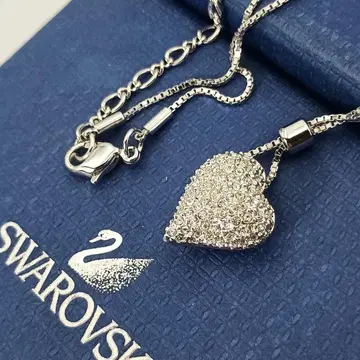 Swarovski 크리스탈 하트 목걸이 스와로브스키 실버
