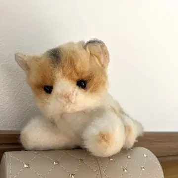 쇼와 레트로 빈티지 오리엔탈 토이 삼색 고양이 봉제 인형 중고품