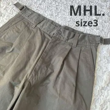 MHL 마가렛호웰 구르카 팬츠 카키 size 3 코튼