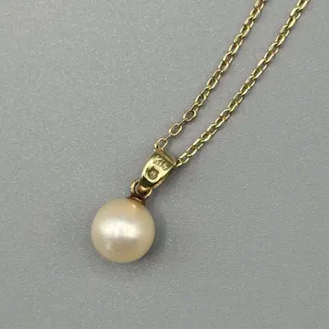 MIKIMOTO K14 싱글 볼 펄 목걸이 골드