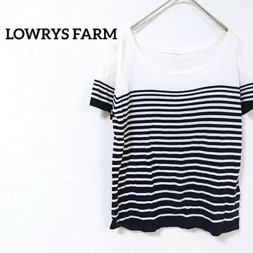 LOWRYS FARM 로리즈팜 반팔 티셔츠 면100 보더