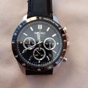 SEIKO 크로노그래프 블랙 손목시계