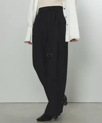 SENEE belt set 2tuck pants
