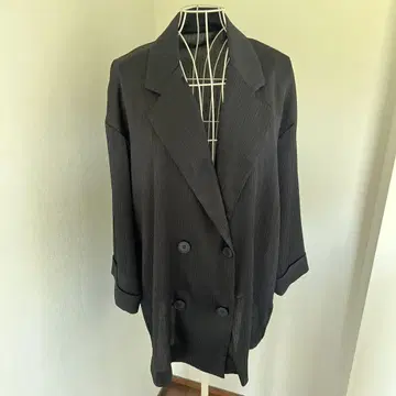ZARA 블랙 더블 브레스트 테일러드 자켓