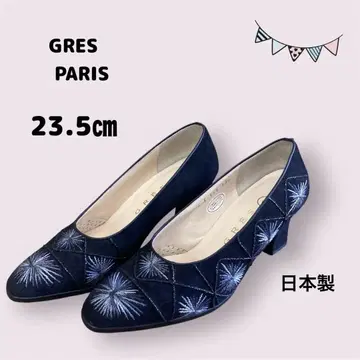 GRES PARIS 그레 펌프스 자수 MADE IN JAPAN 23.5