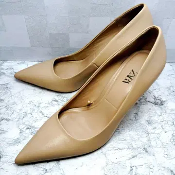 ZARA 베이지 스틸레토 하이힐 스무스 23.5