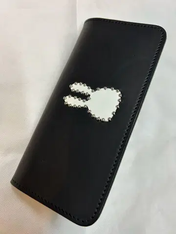 CUNE 패치 롱 가죽 지갑 토끼1