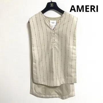 새상품급 AMERI LOGO STRIPE VEST 베스트 아메리빈티지