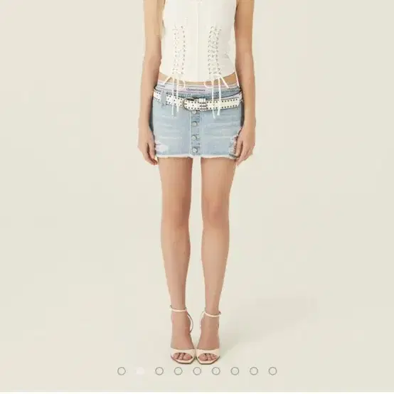 【ThreeTimes】 Pink crush denim skirt Pink crush denim skirt – threetimes