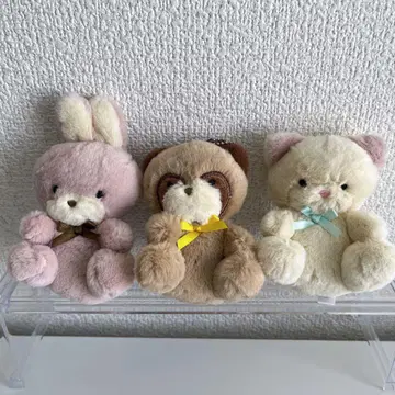 그 당시의 친구 봉제 인형 토끼 너구리 고양이