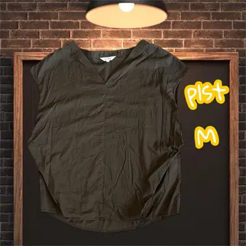 PLST 플라스테 슬리브리스 풀오버 셔츠 M V넥