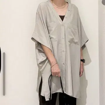 LEPSIM 렙심 V넥 빅 셔츠 튜닉 SS2