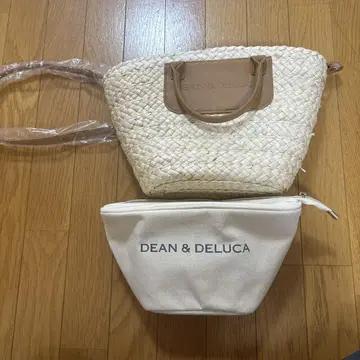 DEAN & DELUCA 바스켓백과 파우치 세트