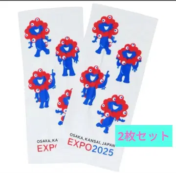오사카 엑스포 EXPO 2025 akuaku 페이스 타월 2매 세트