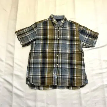 타미힐피거 구제 의류 반팔 체크 셔츠 2XL