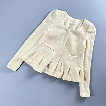 새상품급 CARVEN 노카라 자켓 아이보리 사이즈 36*WC145