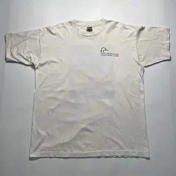 90s 후르츠 빈티지T XL 아이보리 기업 오리 애니멀 6857
