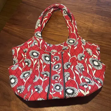Vera Bradley 빨간색 꽃무늬 토트백