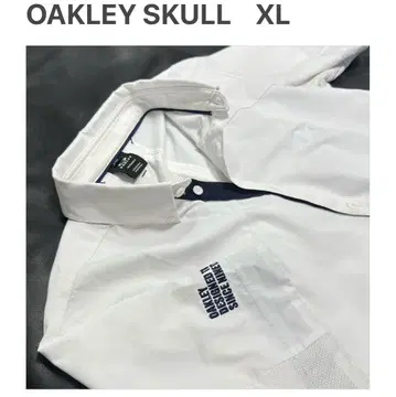 오클리 스컬 XL 화이트 골프 반팔 셔츠 BD 숏 칼라
