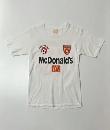 McDonald's 맥도날드 공식 풋살 축구 티셔츠 화이트