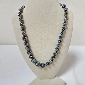 반딧불이 유리 다색 목걸이 약 45cm