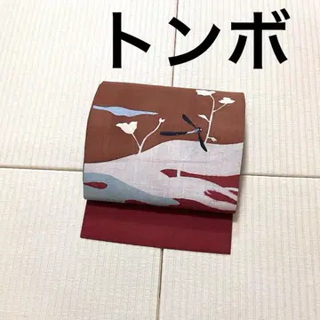잠자리 염색 츠무기 저녁노을 오비(약 27.3cm) 나고야 오비