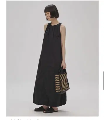 Gather Balloon Dress 블랙 38