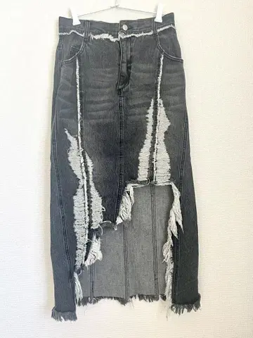 PAGEBOY 데미지 데님 스커트