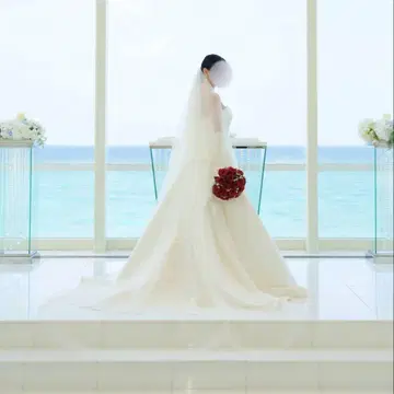 웨딩 롱 베일 브라이덜