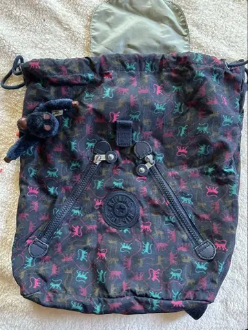 키플링 Kipling 컬러풀한 동물 패턴 나일론 백팩