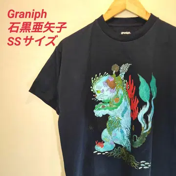 Graniph 이시구로 아야코 티셔츠 SS 사이즈 네코마타 오야코