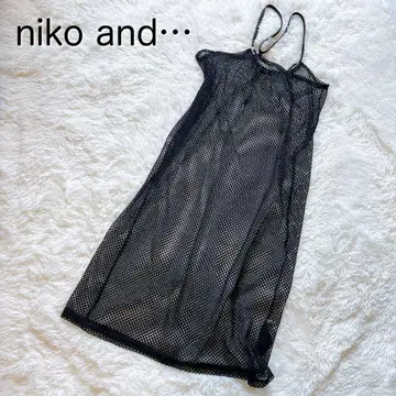 niko and - 레이어드 메쉬 원피스 시스루 블랙 FREE