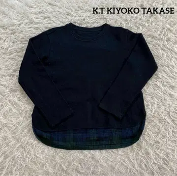 [새상품급] 케이티 키요코 타카세 트레이닝복 티셔츠 체크 무늬 블랙