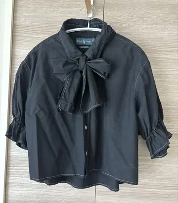 [구제 의류 리메이크 상품] Ralph Lauren 짧은 블라우스 리본