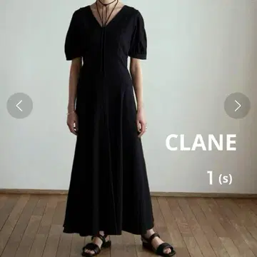[미사용 새상품 택 포함] 클라네 레이디 샤프 라인 원피스 블랙 22ss
