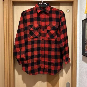50s Yorke SPORTSWEAR 울 셔츠 버팔로 첼츠 USA제