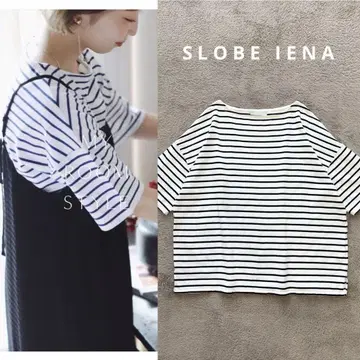 SLOBE IENA 슬로브 이에나 보더 와이드 풀오버
