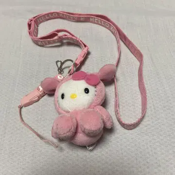 헬로키티 변신 봉제 인형 토끼 마스코트 레트로 스트랩