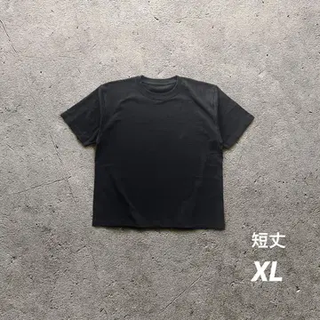 블랙 티셔츠 숏 기장 루드 스타일 80년대 크루넥 아메카지 XL