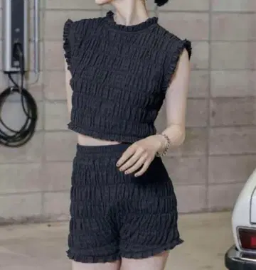 Bibiy nancy shorts 셔링 숏팬츠 BLACK