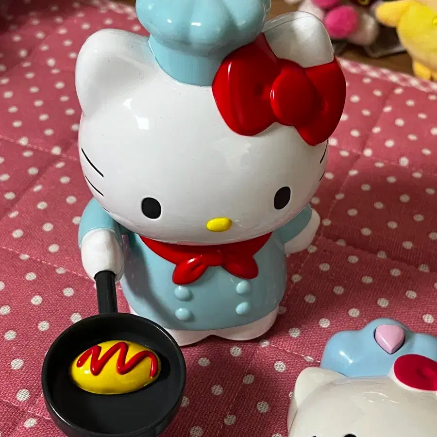 하루할인,(일괄)고전 요리사 키티 장난감 타이머 피규어 오므라이스