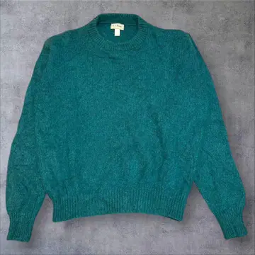 C179/L.L.Bean 엘엘빈 니트 그린 울 무지 두꺼운 원단
