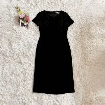 [ 플랑드르 컬렉션 ] 블랙 포멀 원피스 반팔 롱 기장 예복
