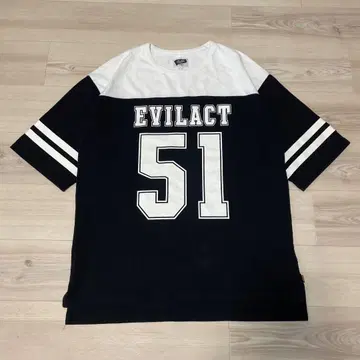 EVILACT / FOOTBALL 1/2 SLEEVE LINE SHIRT