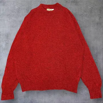 C180/L.L.Bean 엘엘빈 니트 레드 무지 두꺼운 원단