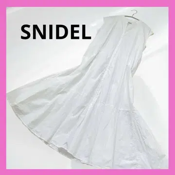 스나이델 헴 플레어 셔츠 원피스 슬리브리스 화이트 프리 ML