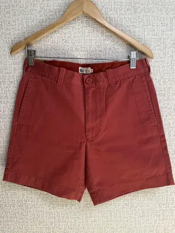 미사용 제이크루 J.CREW 컬러 치노 숏팬츠 30인치 빨간색 계열