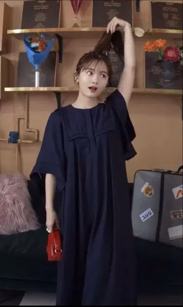 pinue 래더 레이스 원피스